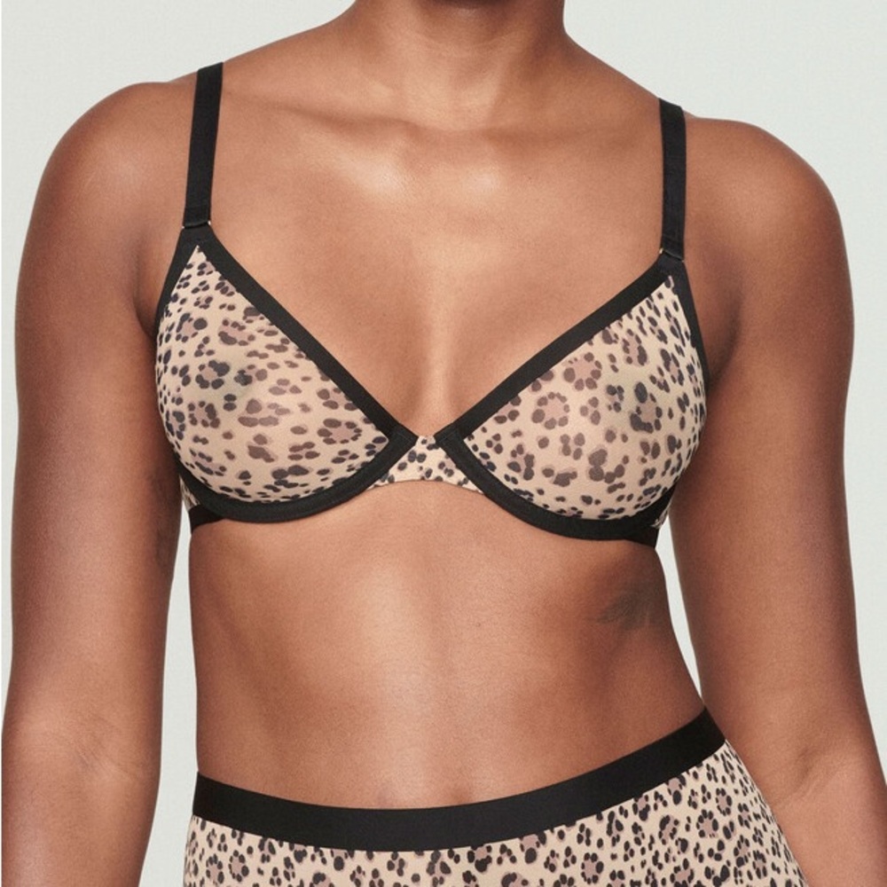 Cuup The Plunge Bra, Leopard, 32A